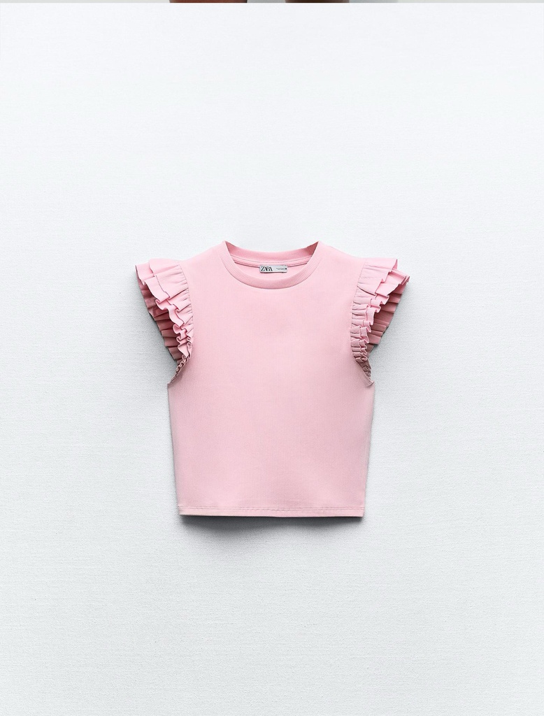  CAMISETA MANGA VOLANTES  