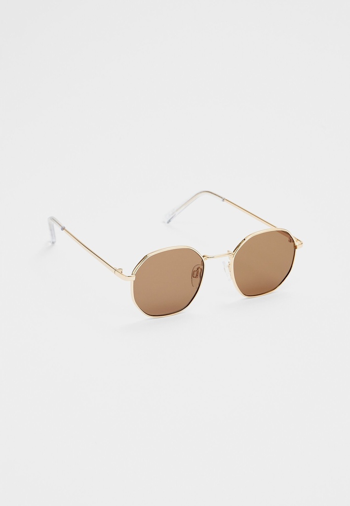 LENTES HEXAGONALES MARRON