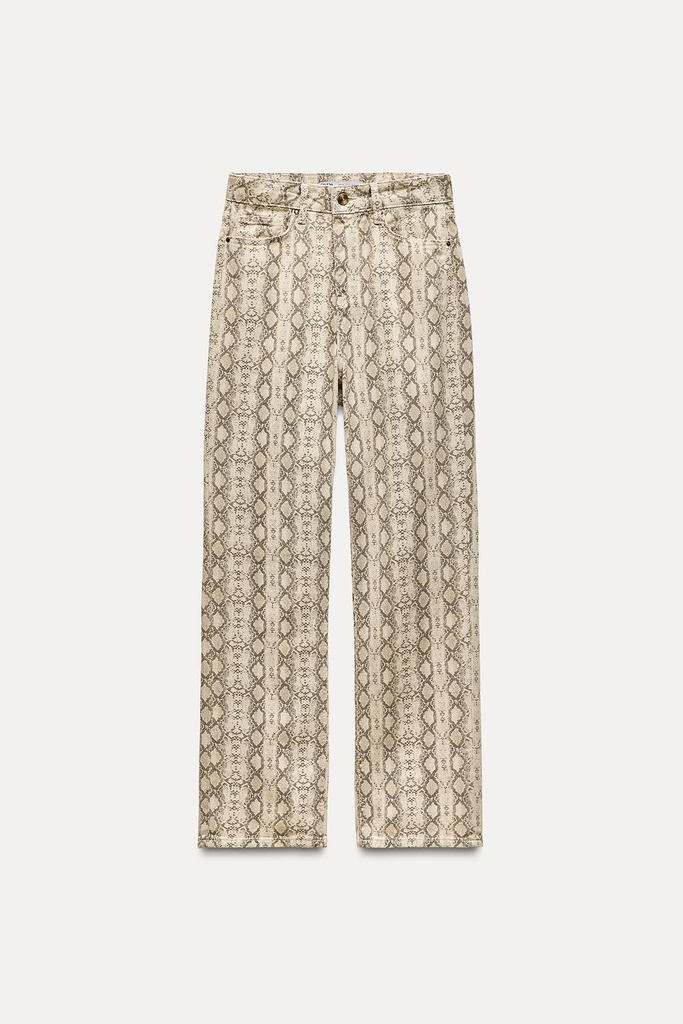 JEANS RECTO Z1975 DENIM ESTAMPADO ANIMAL TIRO ALTO