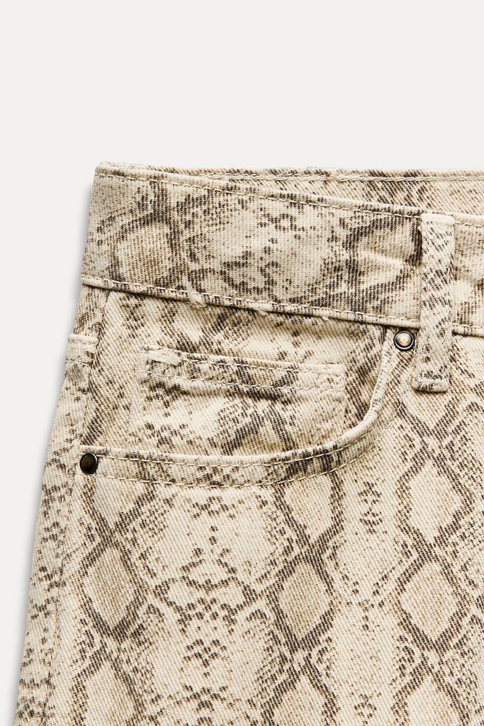 JEANS RECTO Z1975 DENIM ESTAMPADO ANIMAL TIRO ALTO