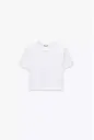 CAMISETA ELASTICA CROPPED BLANCA