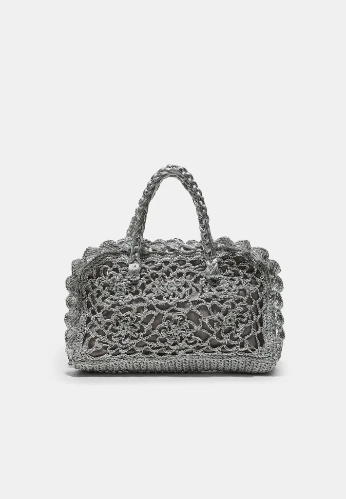 CARTERA CROCHET METALIZADO
