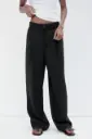 PANTALON PLIEGUES NEGRO 