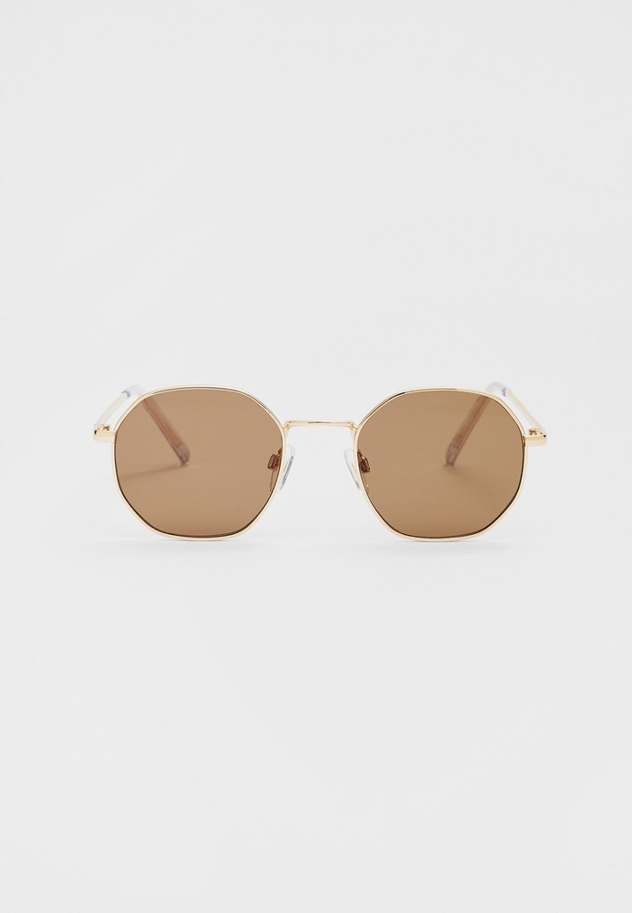 LENTES HEXAGONALES MARRON 
