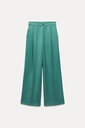PANTALÓN FLUIDO PINZAS VERDE 