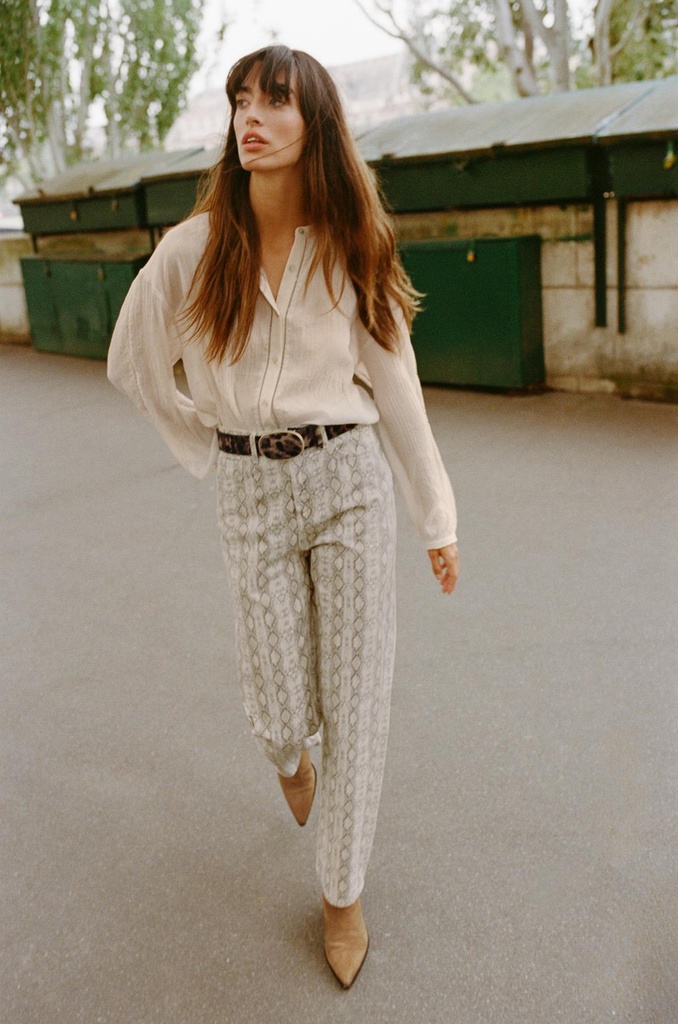 JEANS RECTO Z1975 DENIM ESTAMPADO ANIMAL TIRO ALTO