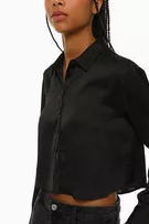 CAMISA CROPPED SATINADA