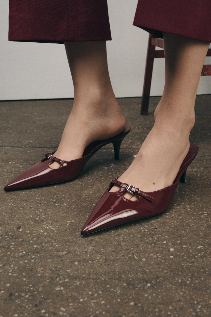 MULE EFECTO ACHAROLADO HEBILLA