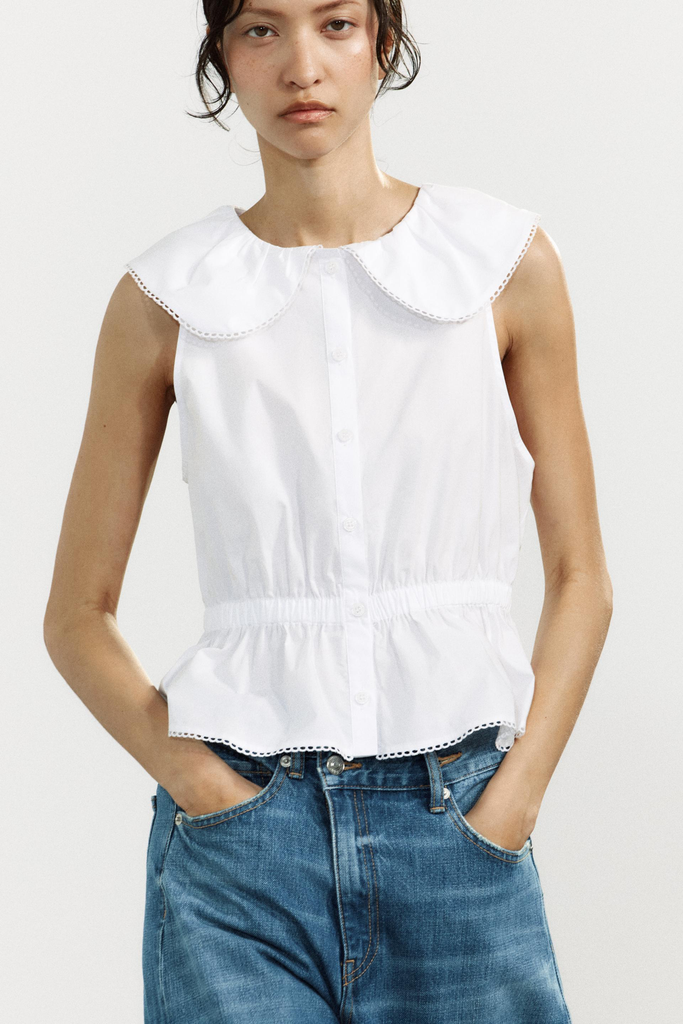 TOP POPELÍN CUELLO BOBO