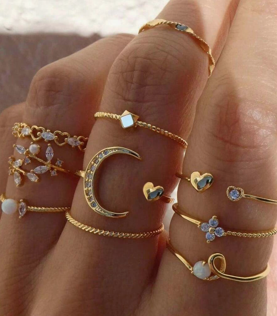 ANILLOS LUNAS CORAZON