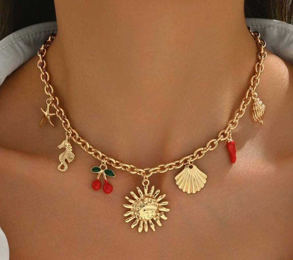COLLAR SOL CEREZA