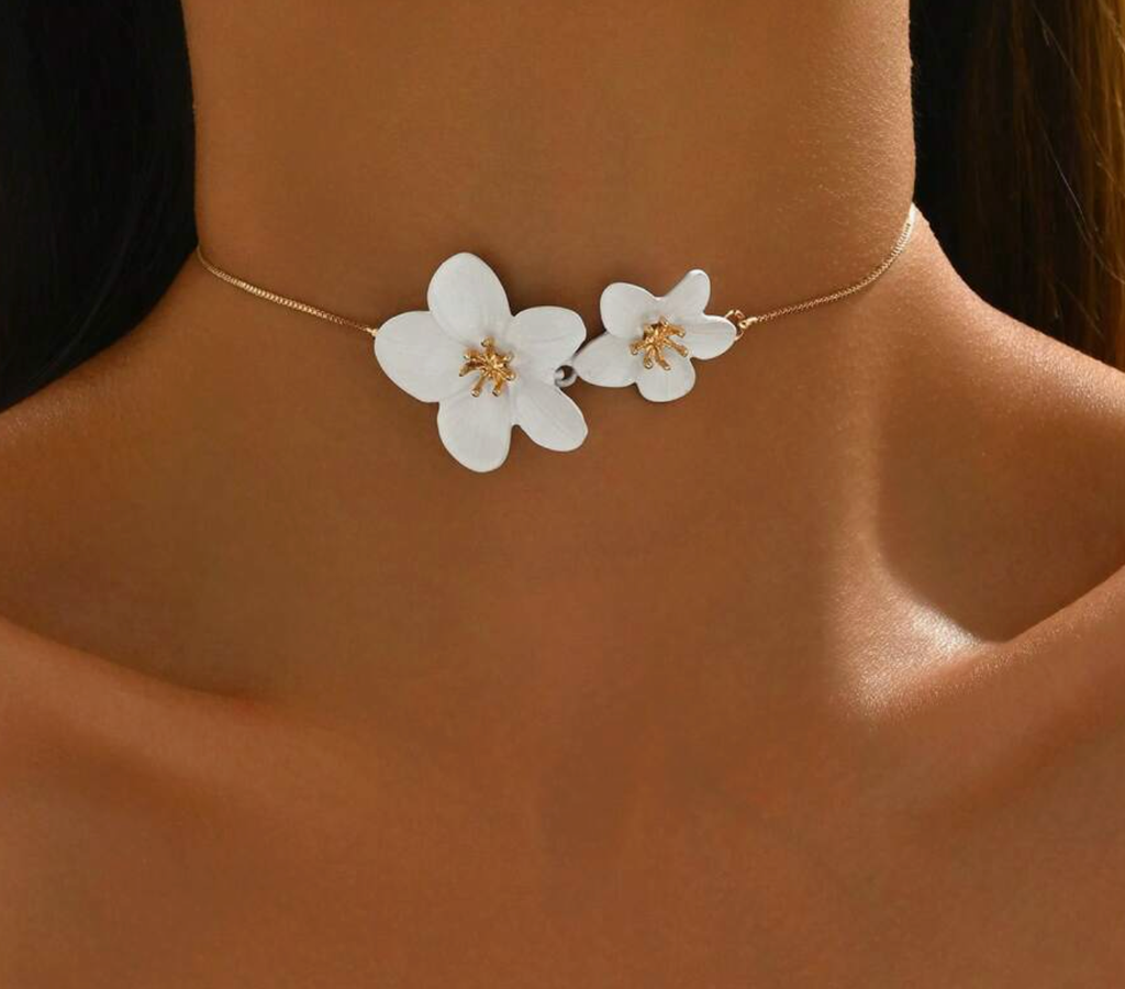 CHOKER FLORE BLANCA