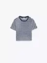 CAMISETA ELASTICA CROPPED RAYAS