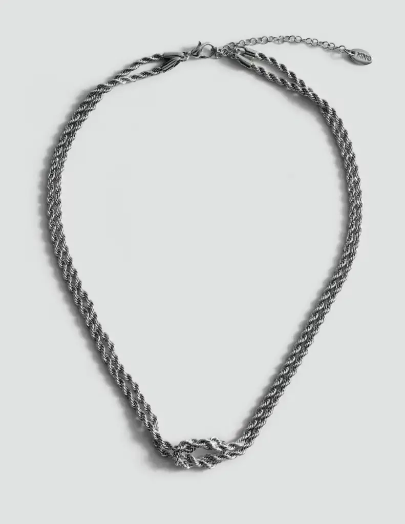 CADENA TRENZADA PLATEADO