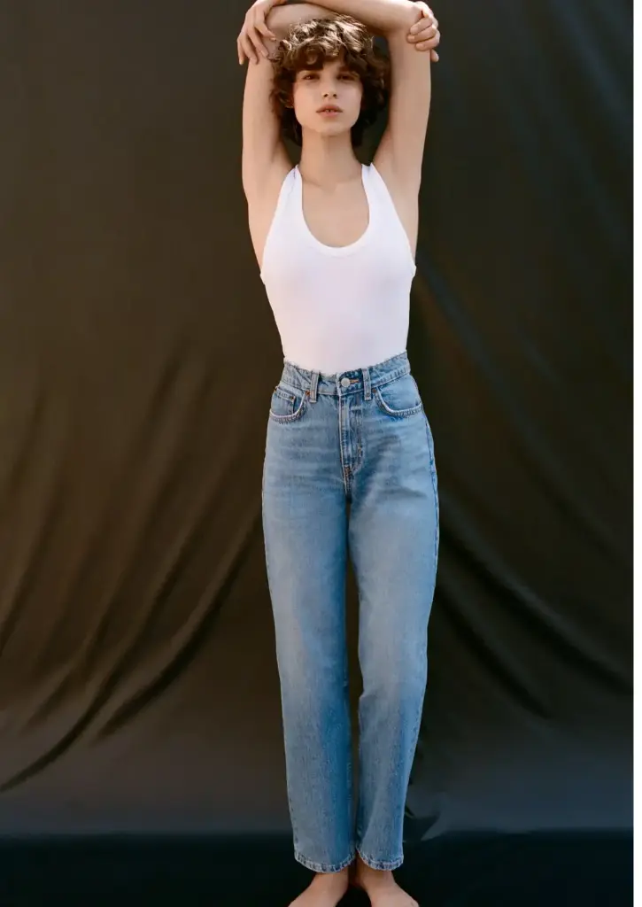 JEANS TRF MOM FIT TIRO ALTO