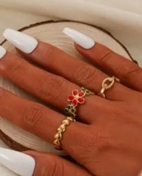ANILLOS FLOR ACERO