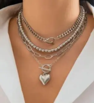 CUENTAS SERPIENTE PLANA CORAZON