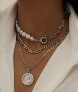 CADENA FINA Y DE MONEDA PLATA