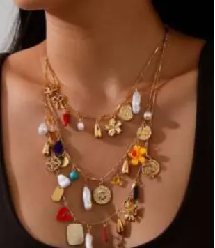 COLLARES COLGANTES FLOR, LAZOS