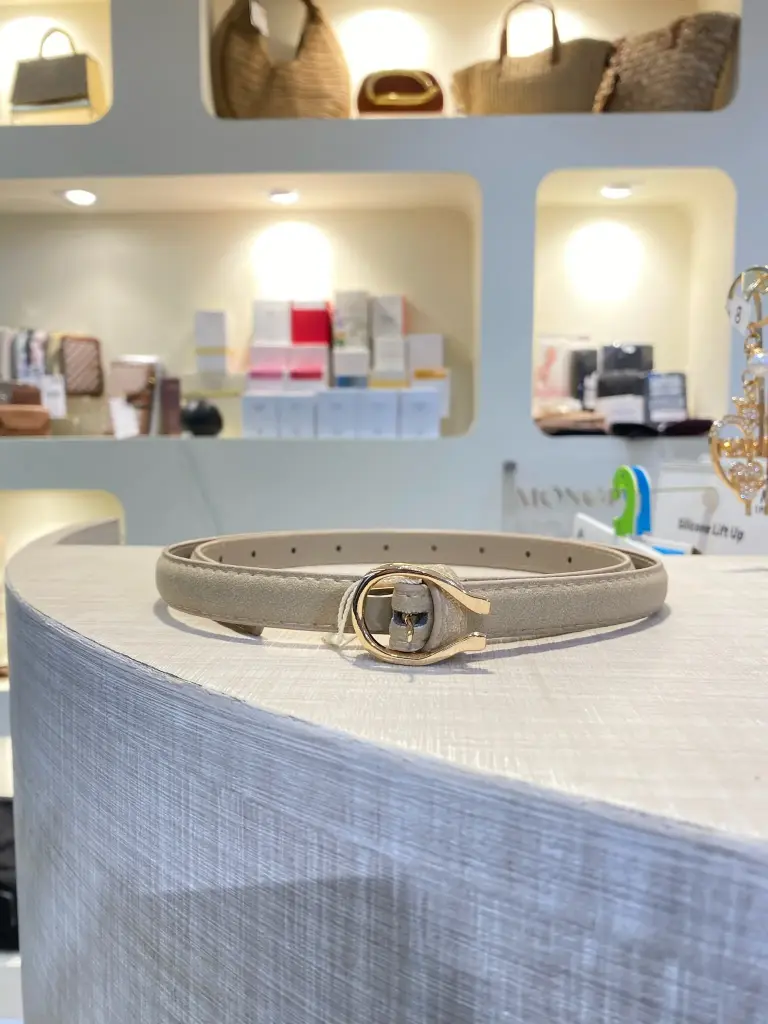 CINTURON FINO BEIGE