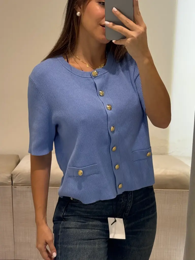 JERSEY MANGA CORTA AZUL