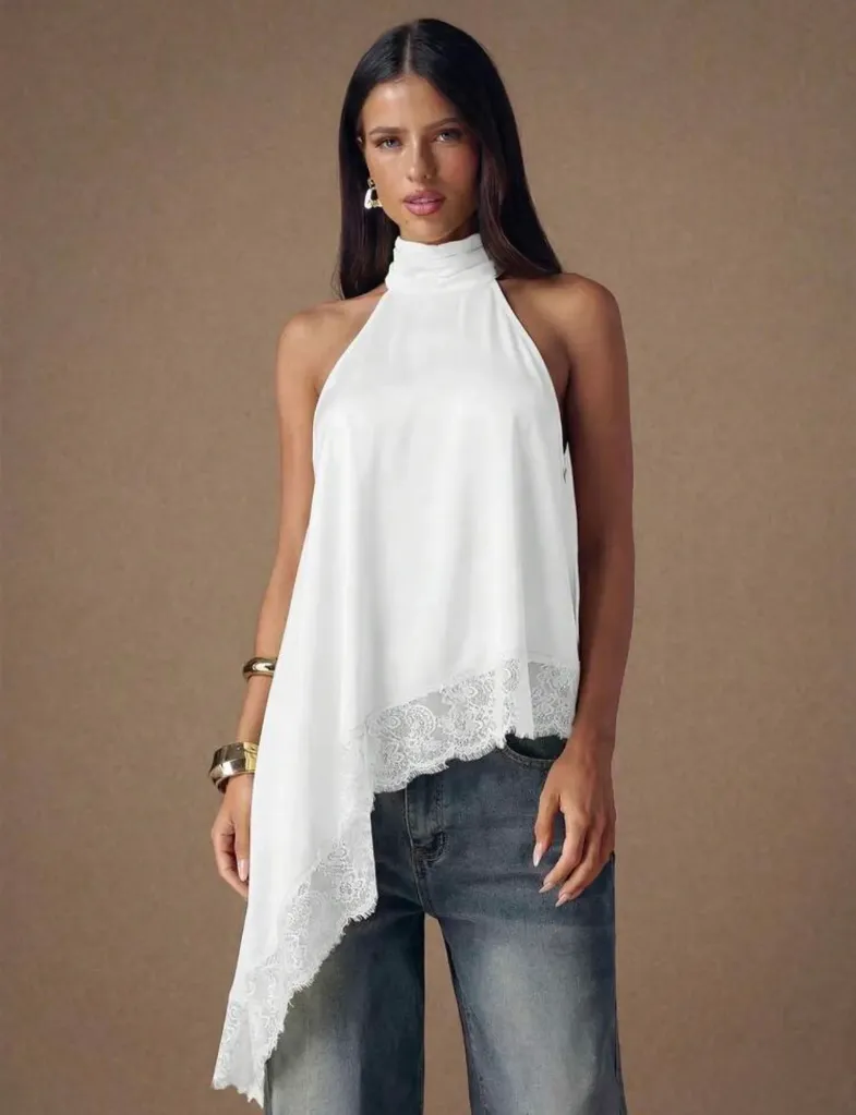 CUELLO HALTER SATINADO B