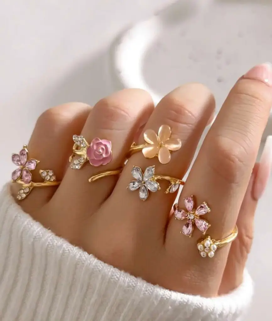 ANILLOS FLORES PASTEL