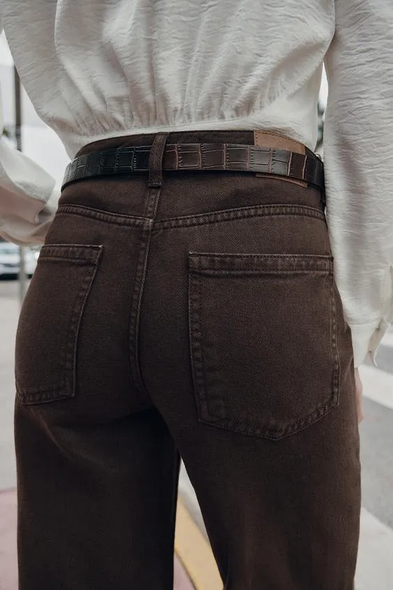 JEANS Z1975 WIDE LEG CINTURÓN