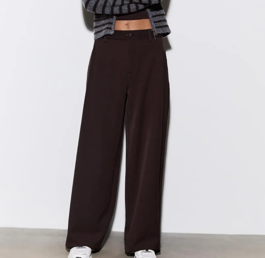 PANTALON FLUIDO MARRON OSCURO (36)