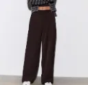 PANTALON FLUIDO MARRON OSCURO