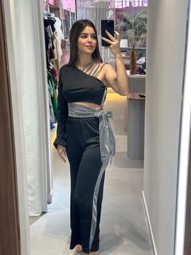 SET NEGRO BRILLOS 