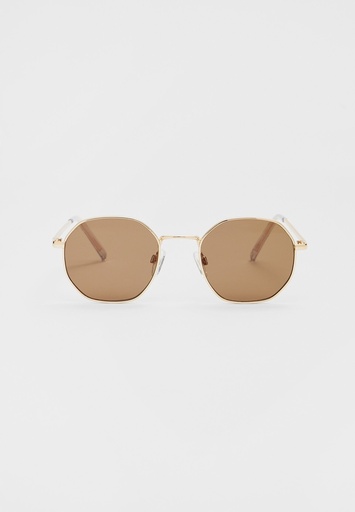 LENTES HEXAGONALES MARRON 