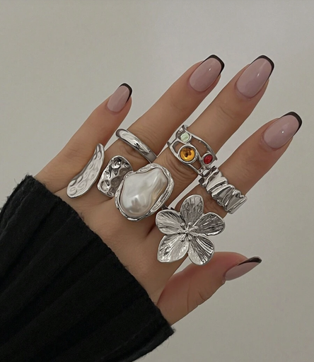 ANILLOS VINTAGE PLATEADO