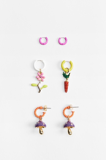 PACK PENDIENTES CHARMS ESMALTADOS