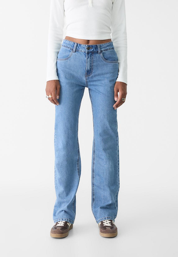 JEANS STRAIGHT MIDE RISE