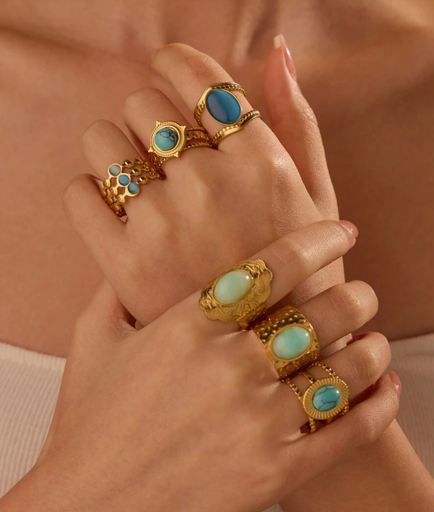 ANILLOS PIEDRAS AZULES