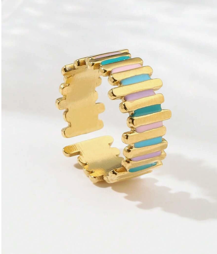 ANILLO ASIMETRICO PASTEL