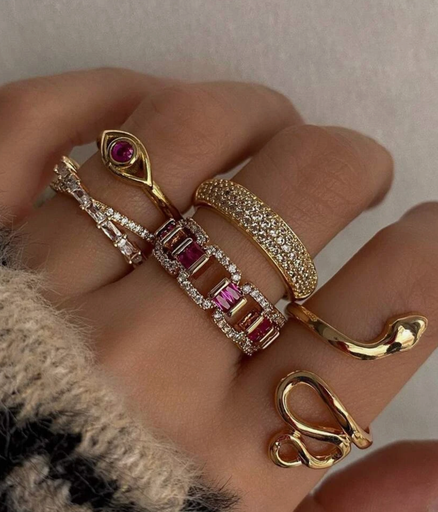 ANILLOS BRILLOS ROSA