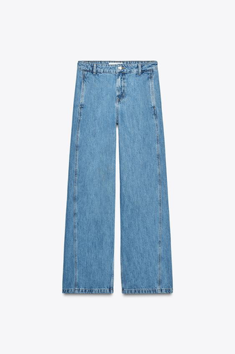 JEANS Z1975 STRAIGHT TIRO ALTO COSTURA ADELANTADA