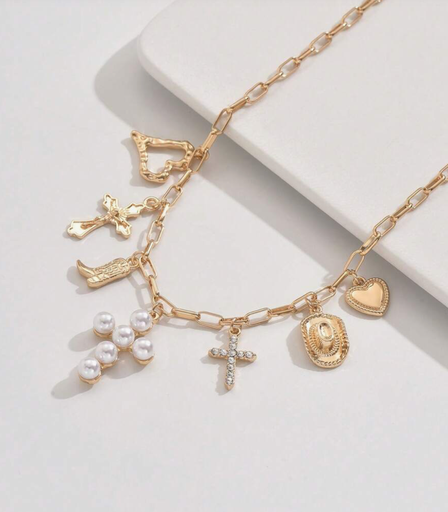 COLLAR CRUZ PERLA