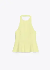 TOP ELASTICO PEPLUM AMARILLO