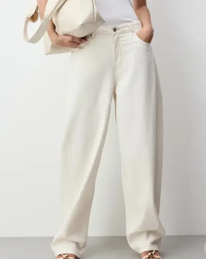 JEANS BALLOON BLANCO ROTO